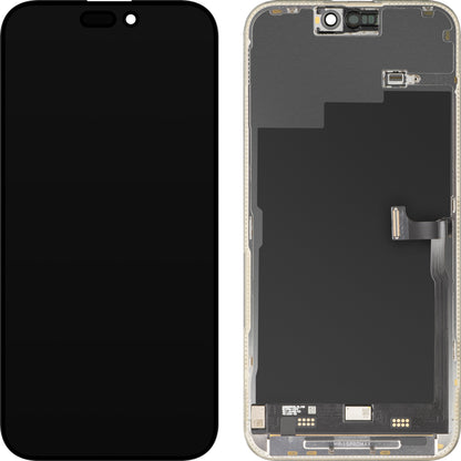 Οθόνη με Touchscreen MP συμβατή με Apple iPhone 15 Pro Max, με Πλαίσιο, Premium Έκδοση Soft OLED FHD 120Hz Διαγνωστική, Μαύρο