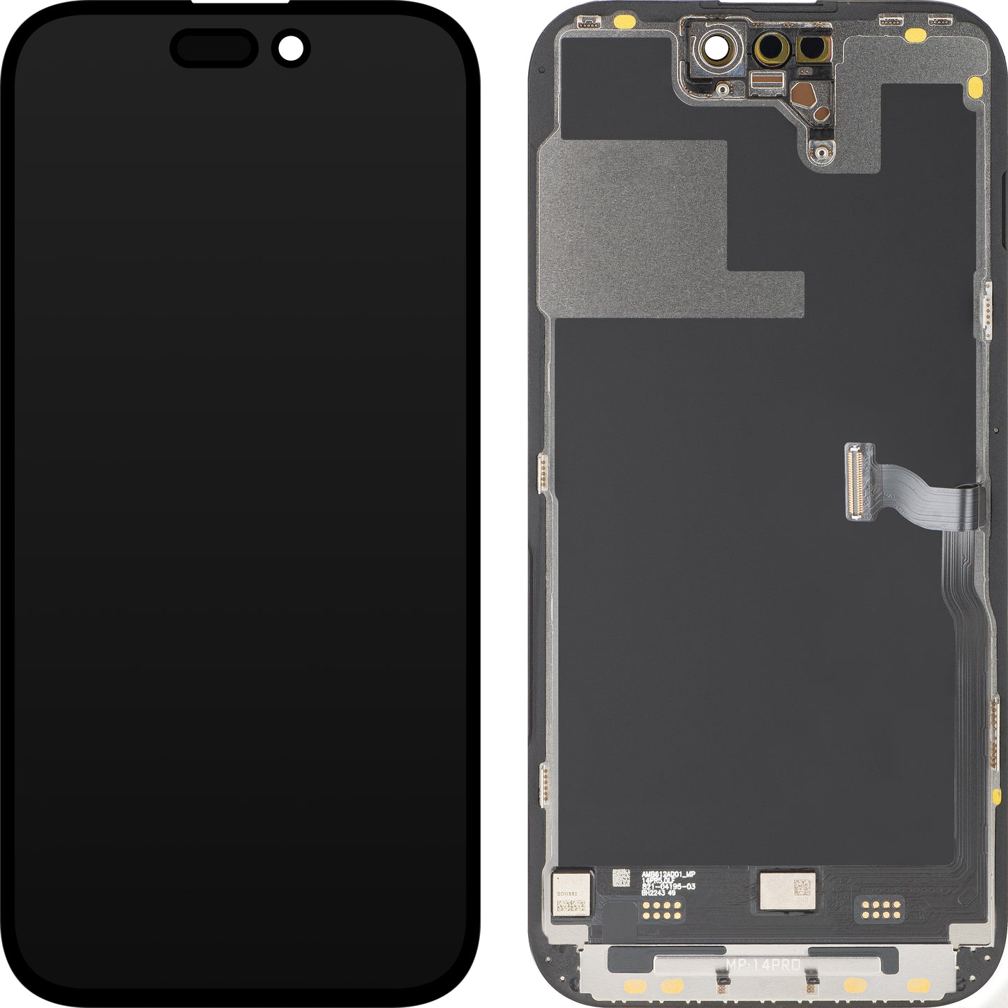 Οθόνη με Touchscreen MP συμβατή με Apple iPhone 14 Pro, με Πλαίσιο, Premium Έκδοση Soft OLED FHD 120Hz Διαγνωστική, Μαύρο