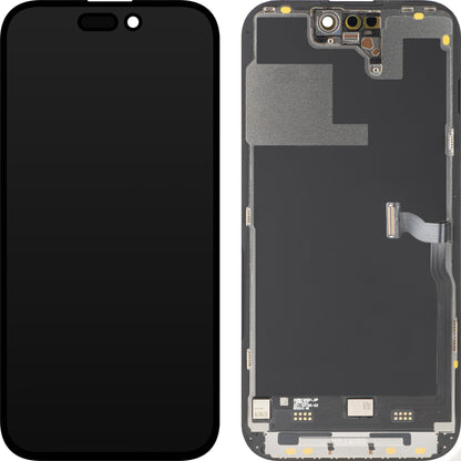 Οθόνη με Touchscreen MP συμβατή με Apple iPhone 14 Pro, με Πλαίσιο, Premium Έκδοση Soft OLED FHD 120Hz Διαγνωστική, Μαύρο