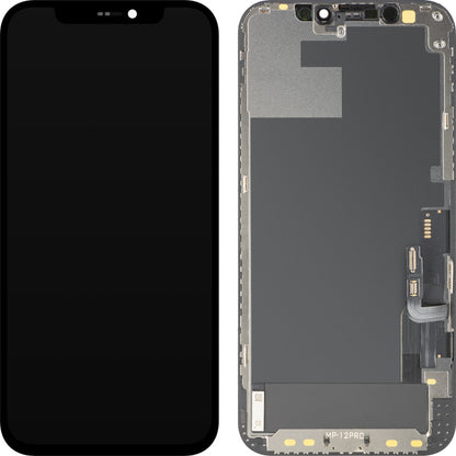 MP Touchscreen Display compatible with Apple iPhone 12 / 12 Pro, with Frame, OLED FHD IC Movable Version, Black