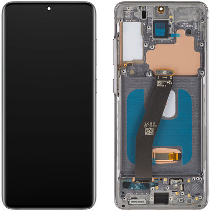 MP Touchscreen Display compatible with Samsung Galaxy S20 5G G981 / S20 G980, with Frame, OLED Version, Black
