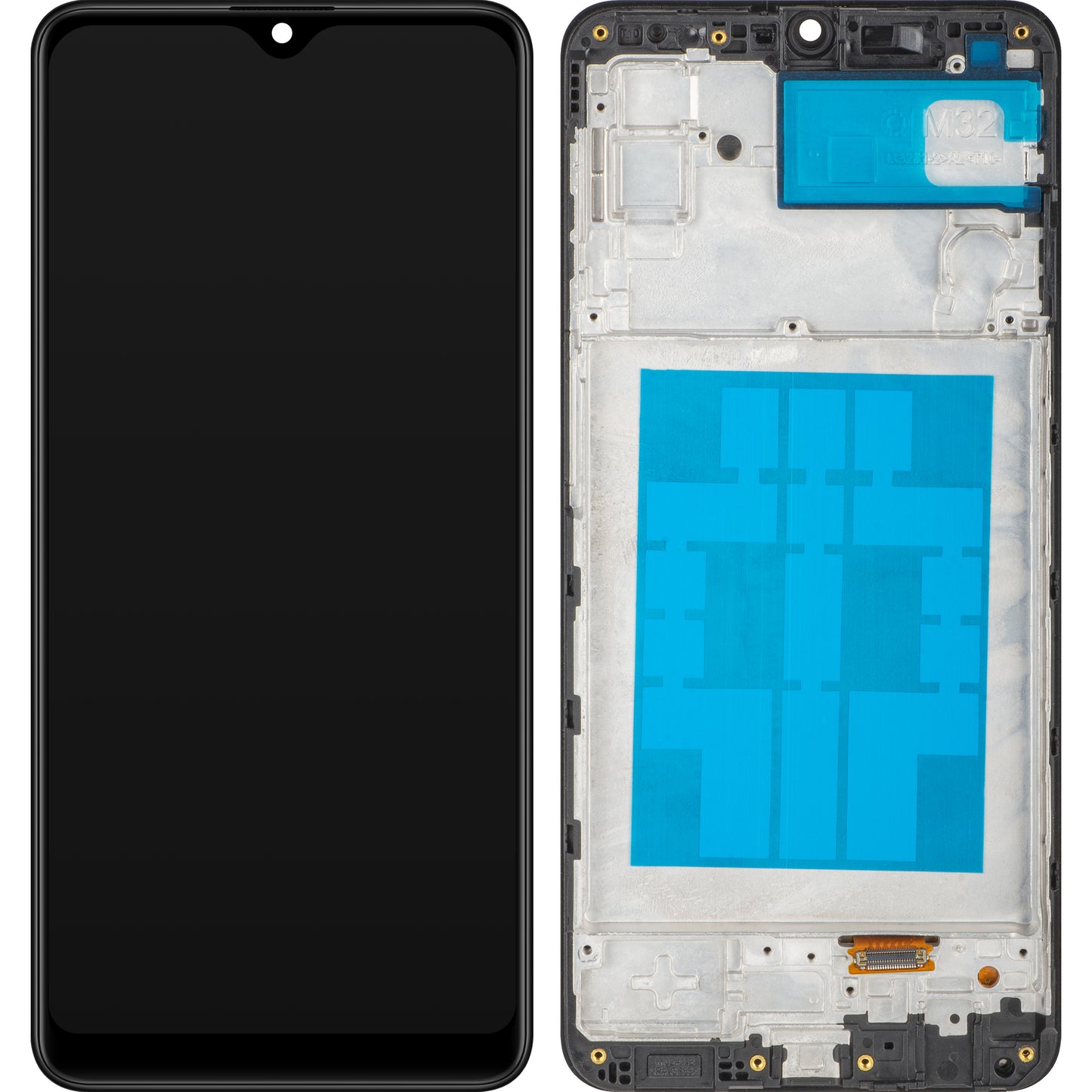 Οθόνη με Αφής MP συμβατή με Samsung Galaxy M32 M325, με Πλαίσιο, Μαύρο