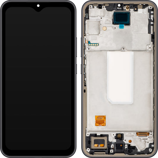 Οθόνη με Touchscreen MP συμβατή με Samsung Galaxy A34 A346, με Πλαίσιο, Έκδοση OLED, Μαύρο, Ανταλλαγή