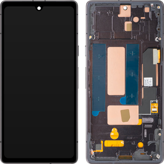 Οθόνη με οθόνη αφής MP συμβατή με Google Pixel 7a, με Πλαίσιο, Έκδοση OLED, Μαύρη