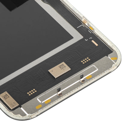 Οθόνη αφής MP συμβατή με Apple iPhone 15 Pro, με Πλαίσιο, Έκδοση Soft OLED IC Movable 120Hz FHD, Μαύρη