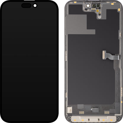 Οθόνη αφής MP συμβατή με Apple iPhone 14 Pro, με Πλαίσιο, Έκδοση Soft OLED 120Hz FHD Diagnostic, Μαύρη, Swap