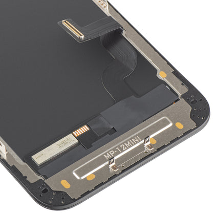 Οθόνη με Touchscreen MP συμβατή με Apple iPhone 12 mini, με πλαίσιο, έκδοση OLED FHD IC Movable, μαύρο