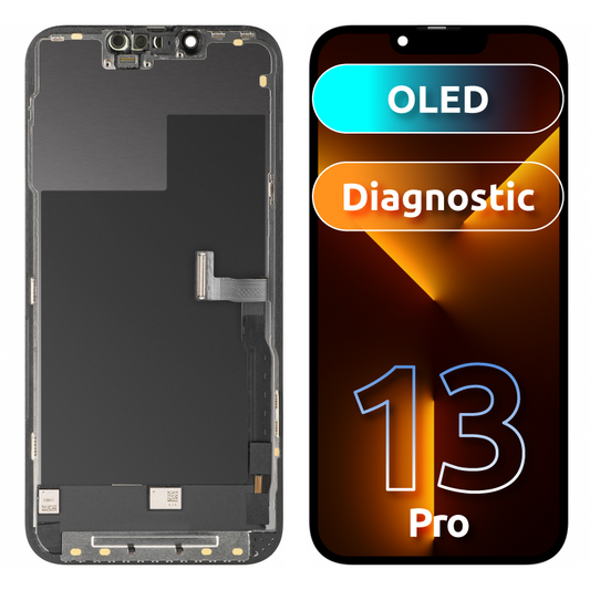 Οθόνη με Αφής MP συμβατή με Apple iPhone 13 Pro, με Πλαίσιο, Έκδοση OLED FHD Diagnostic, Μαύρη