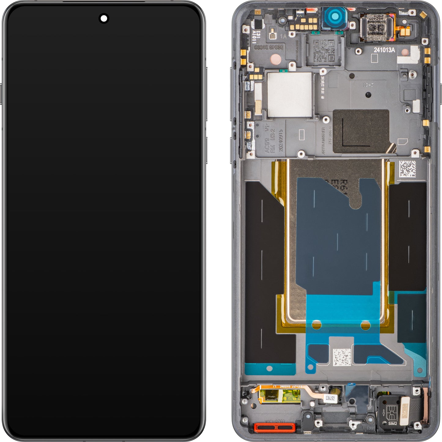 Oppo Find X8 Pro Display with Touchscreen, with Frame, Black (Space Black), Service Pack 621029000356