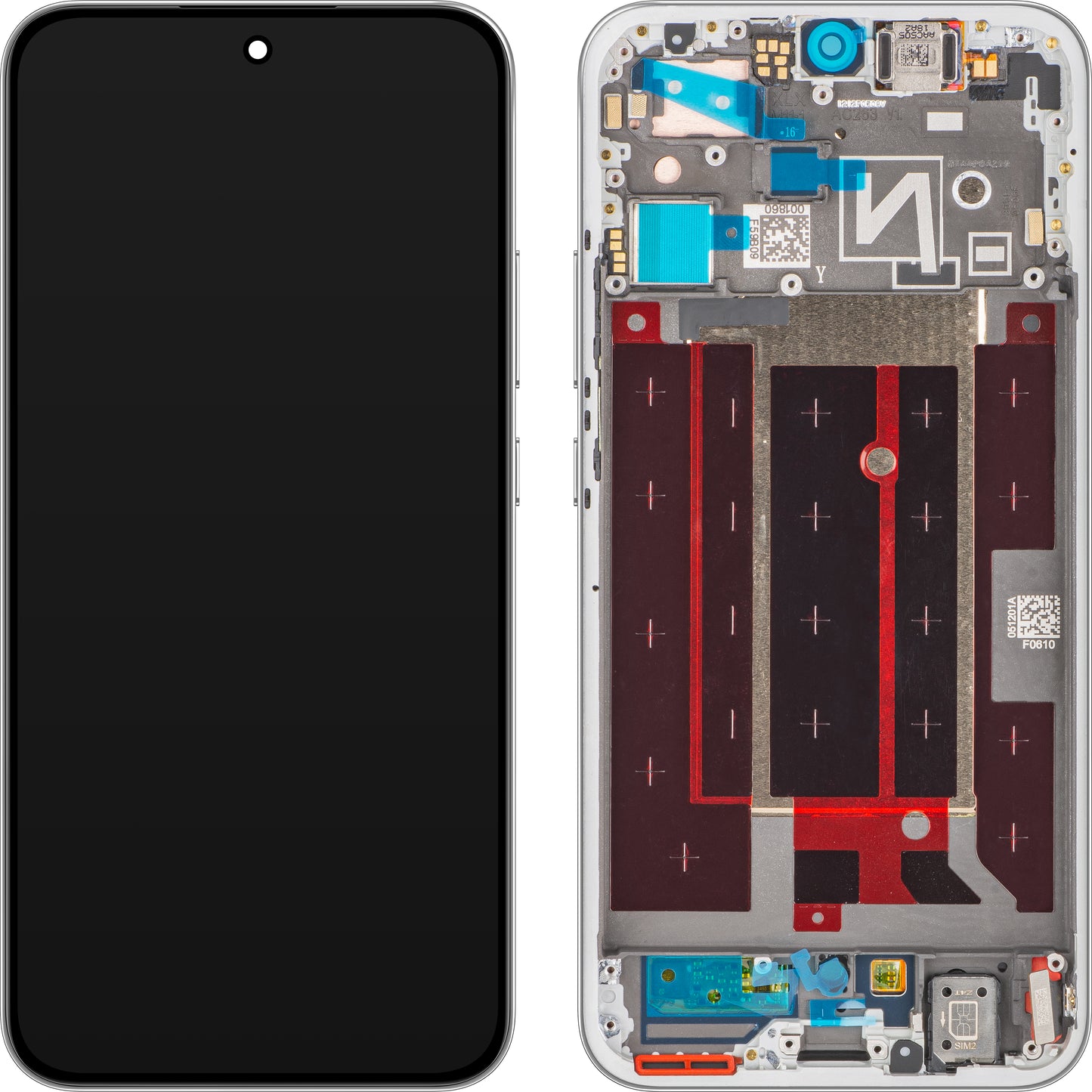 Οθόνη με Αφή Oppo Reno14, με Πλαίσιο, Λευκό (Brilliant White), Service Pack 621029000603