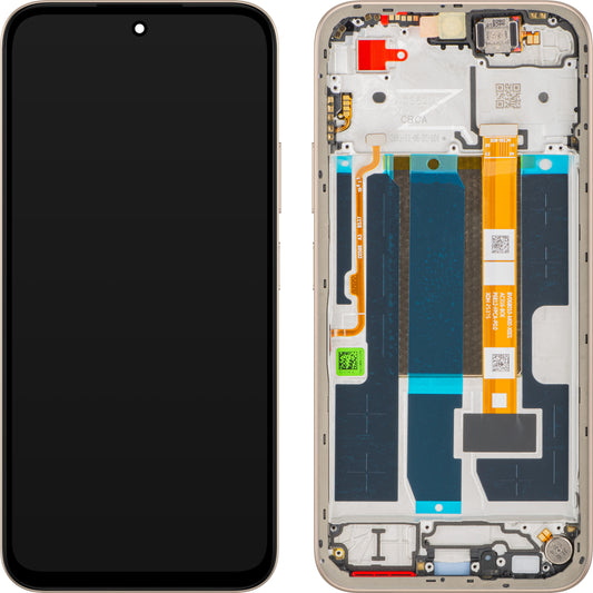 Display με Touchscreen Oppo A6, με Πλαίσιο, Χρυσό (Aurora Gold), Service Pack 621029000760