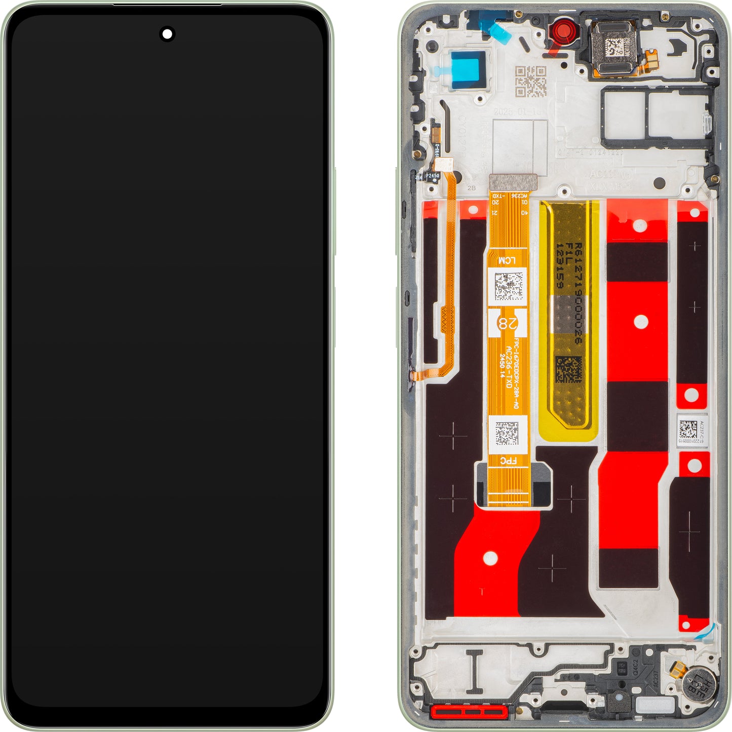 Οθόνη με Αφή Oppo A5 Energy / A5 Pro, με Πλαίσιο, Πράσινο (Olive Green), Service Pack 621029000494