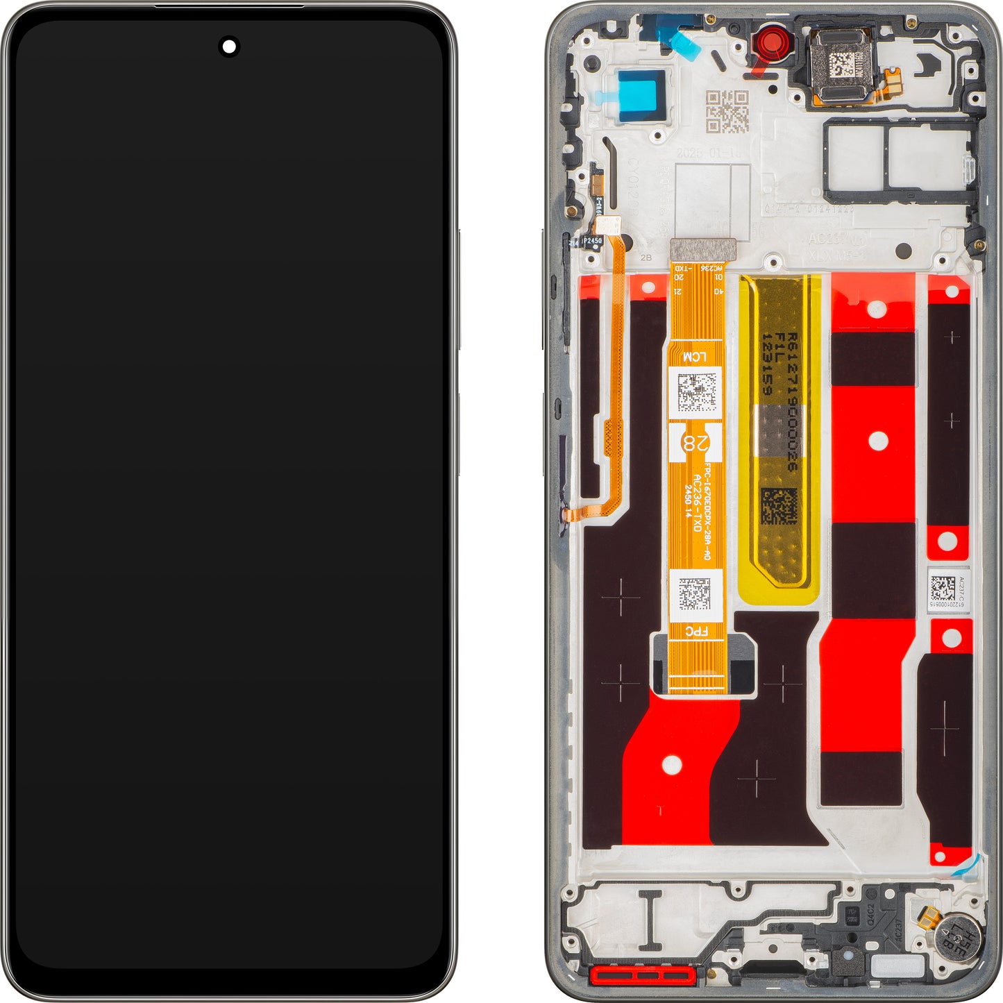 Οθόνη με Αφή Oppo A5 Energy / A5 Pro, με Πλαίσιο, Καφέ (Mocha Brown), Service Pack 621029000495