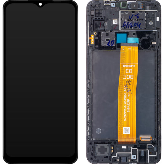 Οθόνη με οθόνη αφής Samsung Galaxy A12 Nacho A127, με πλαίσιο, μαύρο, ανασφραγισμένη GH82-26486A