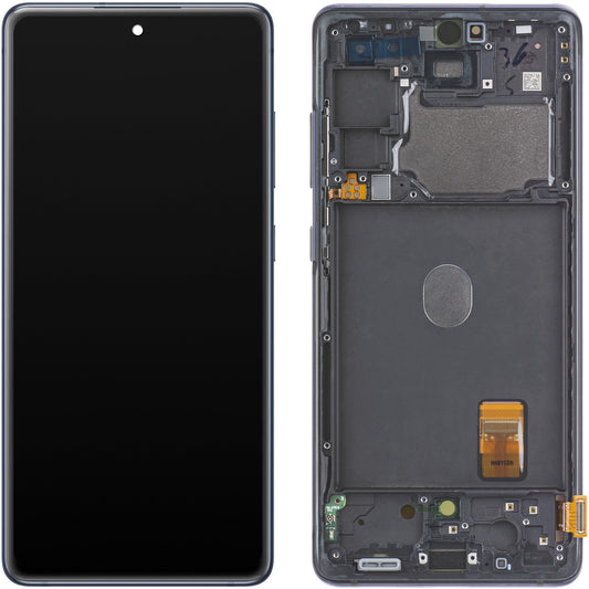 Οθόνη με Touchscreen Samsung Galaxy S20 FE 5G G781, με Πλαίσιο, Μπλε Σκούρο, Ανταλλακτικό GH82-24214A