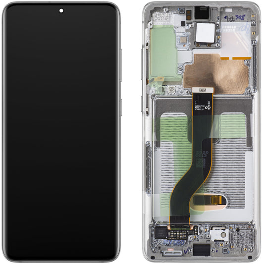 Οθόνη με Αφή Samsung Galaxy S20+ 5G G986 / S20+ G985, με Πλαίσιο, Λευκό (Cloud White), Πακέτο Σέρβις GH82-31441B