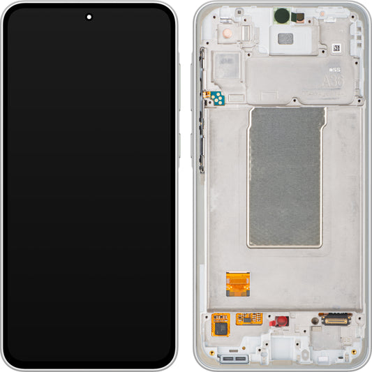 Display με Touchscreen Samsung Galaxy A36 A366, με Πλαίσιο, Λευκό, Service Pack GH82-36841B