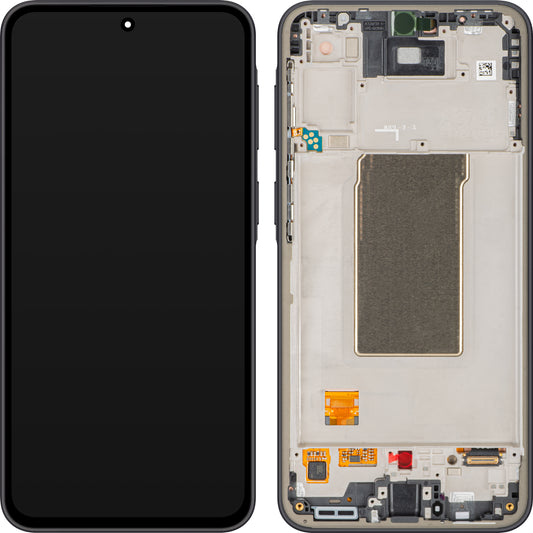 Οθόνη με Αφή Samsung Galaxy A37 5G, με Πλαίσιο, Μαύρο (Awesome Charcoal), Πακέτο Σέρβις GH82-39232A