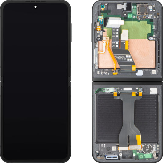 Οθόνη με Αφή Samsung Galaxy Z Flip6 F741, με Πλαίσιο, Sub Inner, Μαύρο, Service Pack GH82-35014E