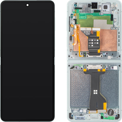 Οθόνη με οθόνη αφής Samsung Galaxy Z Flip7 F766, με πλαίσιο, υποεσωτερικό, πράσινο (Μέντα), Service Pack GH82-37581E
