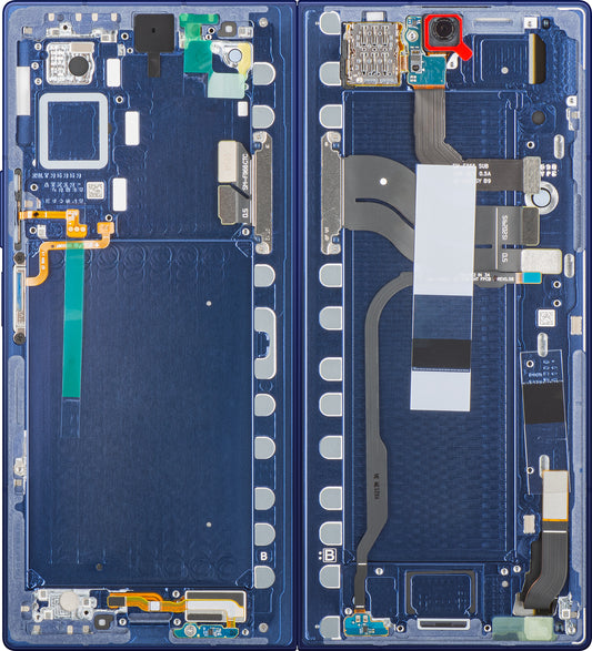 Οθόνη με οθόνη αφής Samsung Galaxy Z Fold7 F966, με πλαίσιο, υποεσωτερικό, μπλε (Blue Shadow), Service Pack GH82-37548B