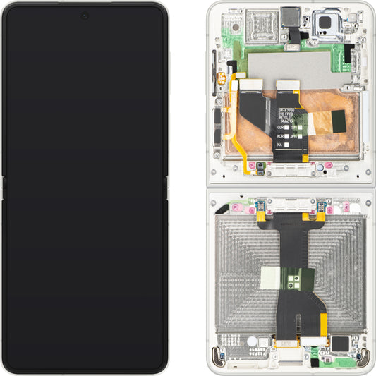 Samsung Galaxy Z Flip8 F776 Touchscreen Display with Frame, Sub Inner, White (Cream), Service Pack GH82-39754B
