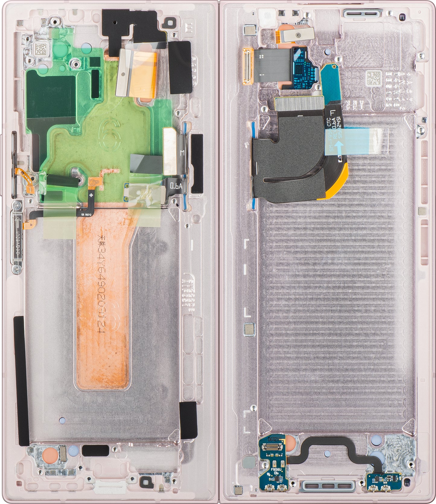 Οθόνη με οθόνη αφής Samsung Galaxy Z Fold6 F956, με πλαίσιο, υποεσωτερικό, ροζ, Service Pack GH82-35042B
