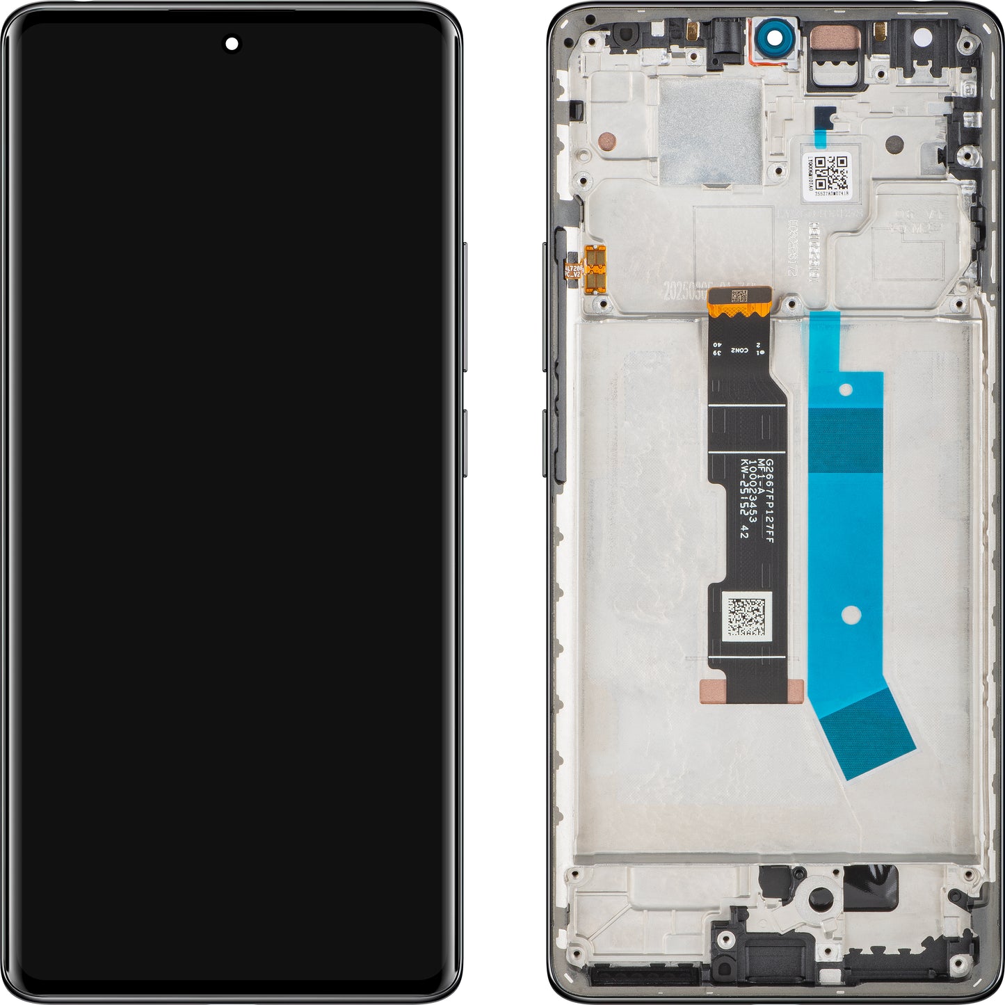 Οθόνη με Αφή Xiaomi Redmi Note 14 Pro 4G, με Πλαίσιο, Μαύρο (Midnight Black), Service Pack 560003000O600