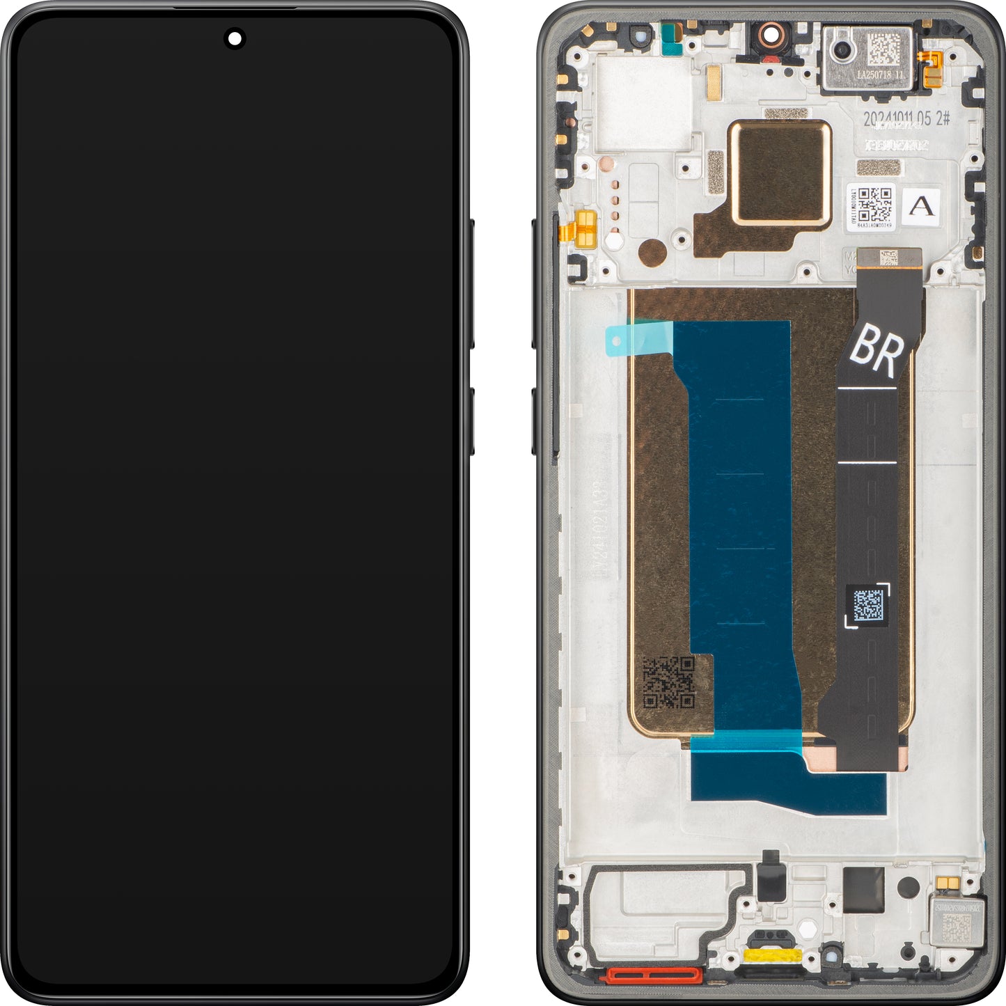 Xiaomi Poco X7 Pro Touchscreen Display, with Frame, Black, Swap 56000300O1000