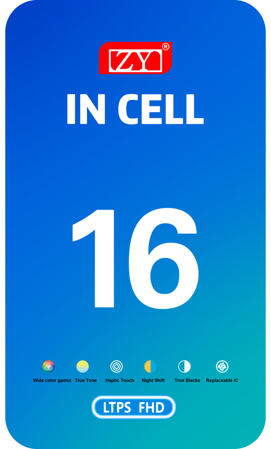 Οθόνη με Αφής ZY για Apple iPhone 16, με Πλαίσιο, Έκδοση LCD In-Cell IC Movable, Μαύρο