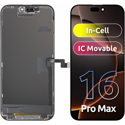 Οθόνη με Αφή ZY για Apple iPhone 16 Pro Max, με Πλαίσιο, Έκδοση LCD In-Cell IC Movable, Μαύρη