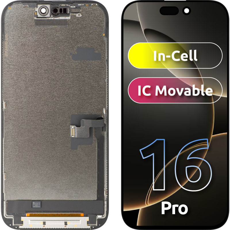 Οθόνη αφής ZY για Apple iPhone 16 Pro, με Πλαίσιο, Έκδοση LCD In-Cell IC Movable, Μαύρη
