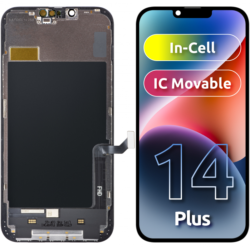 ZY Οθόνη αφής για Apple iPhone 14 Plus, με πλαίσιο, LCD In-Cell IC Κινητή, Μαύρο 
