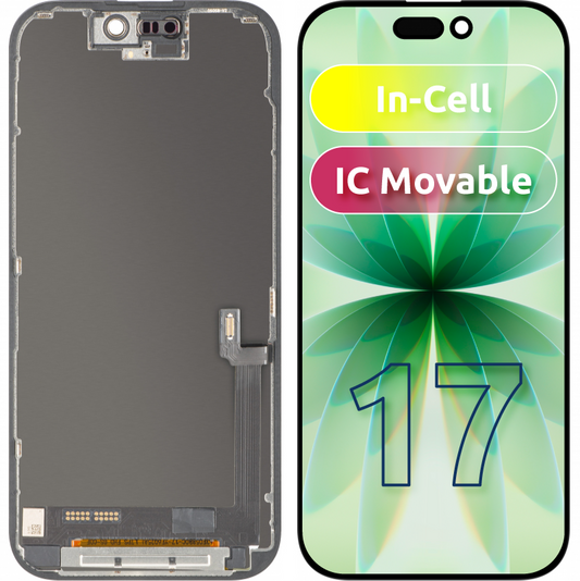 Οθόνη με Αφή ZY για Apple iPhone 17, με Πλαίσιο, Έκδοση LCD In-Cell IC Movable, Μαύρο