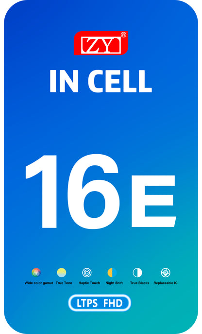 Οθόνη με Αφής ZY για Apple iPhone 17e / 16e, με Πλαίσιο, Έκδοση LCD In-Cell IC Κινητή, Μαύρο