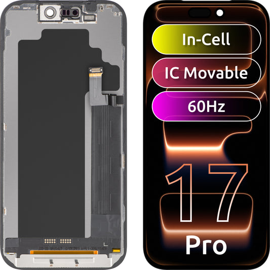 Οθόνη αφής ZY για Apple iPhone 17 Pro, με Πλαίσιο, Έκδοση LCD In-Cell IC Movable, Μαύρο