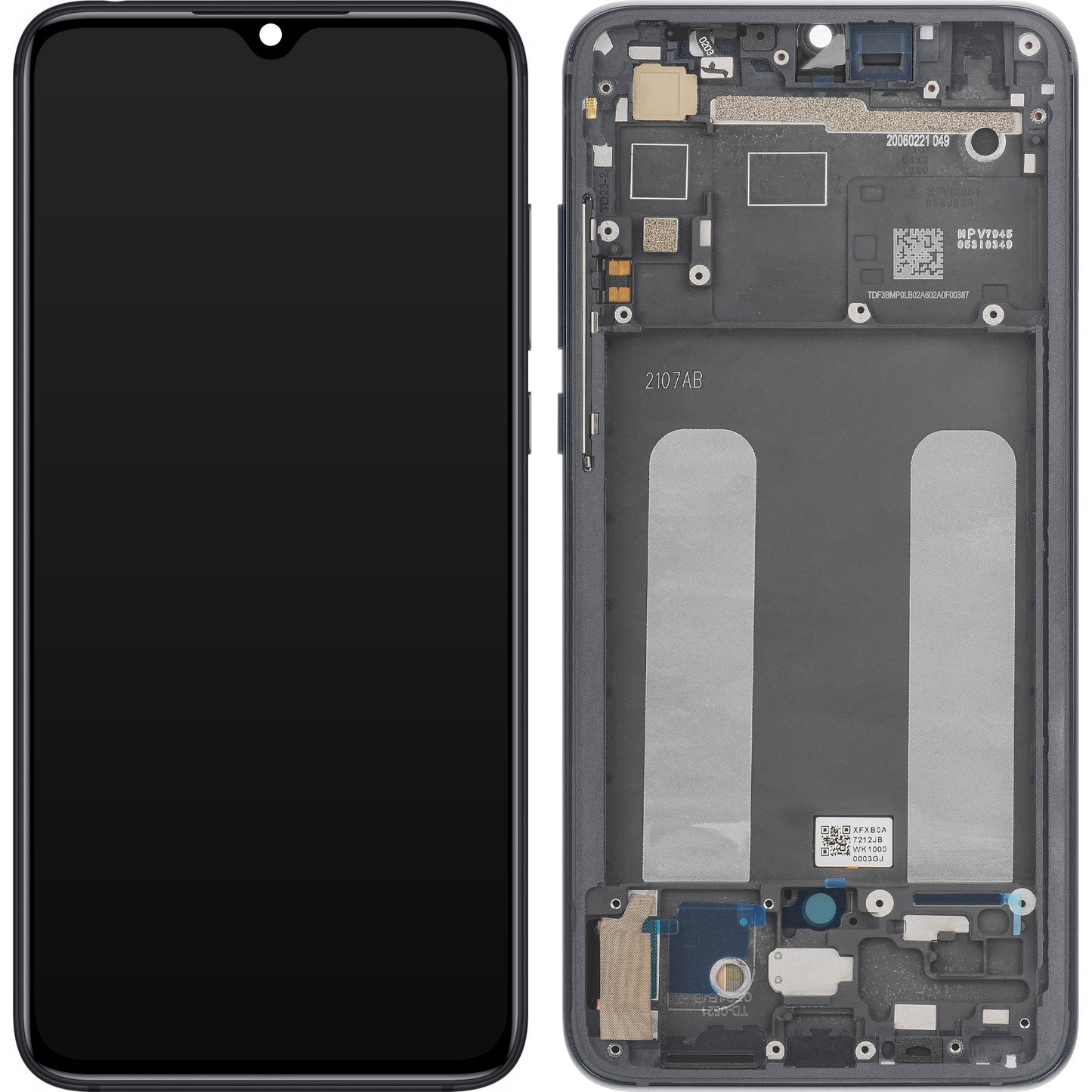 Xiaomi Mi 9 Lite Display with Touchscreen, with Frame, Grey, Service Pack 560610118033
