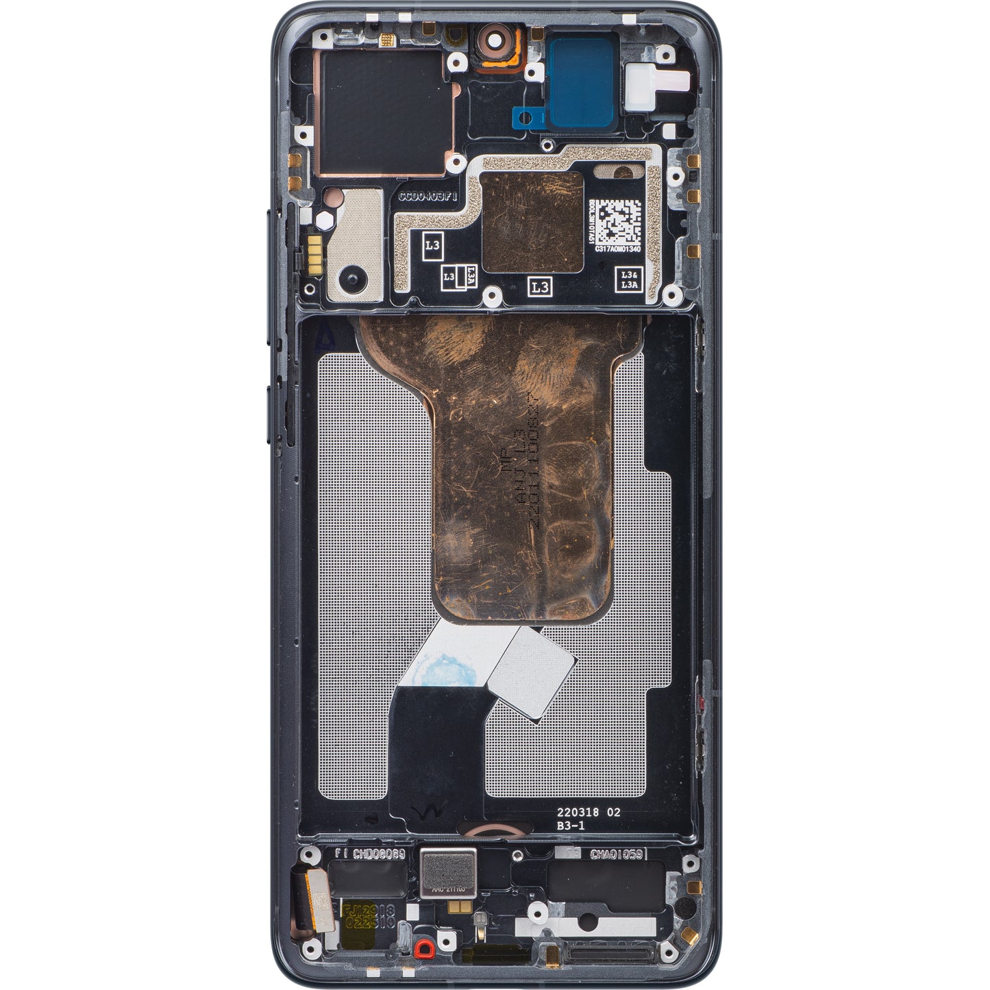 Οθόνη με Αφή Xiaomi 12S / 12X / 12, με Πλαίσιο, Γκρι, Service Pack 5600030L3A00