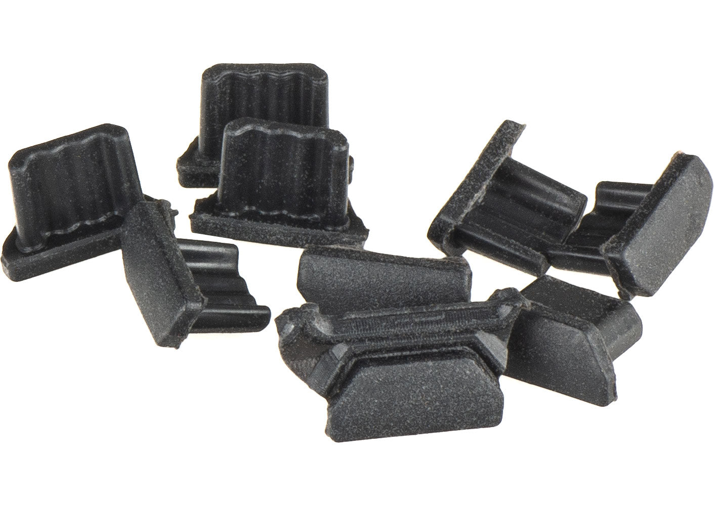 OEM Phone Port Dust Plug, microUSB, Set of 10 pieces, Black