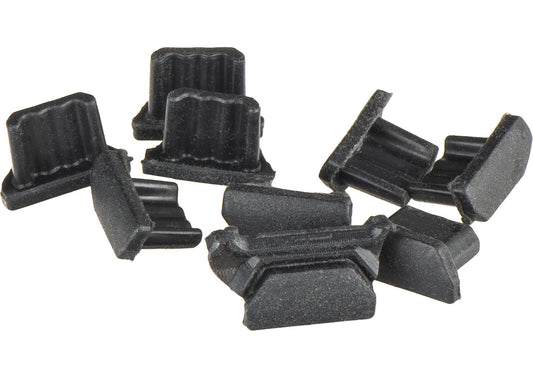Βύσμα Αντισκονικό Θύρας OEM, microUSB, Σετ 10 τεμάχια, Μαύρο
