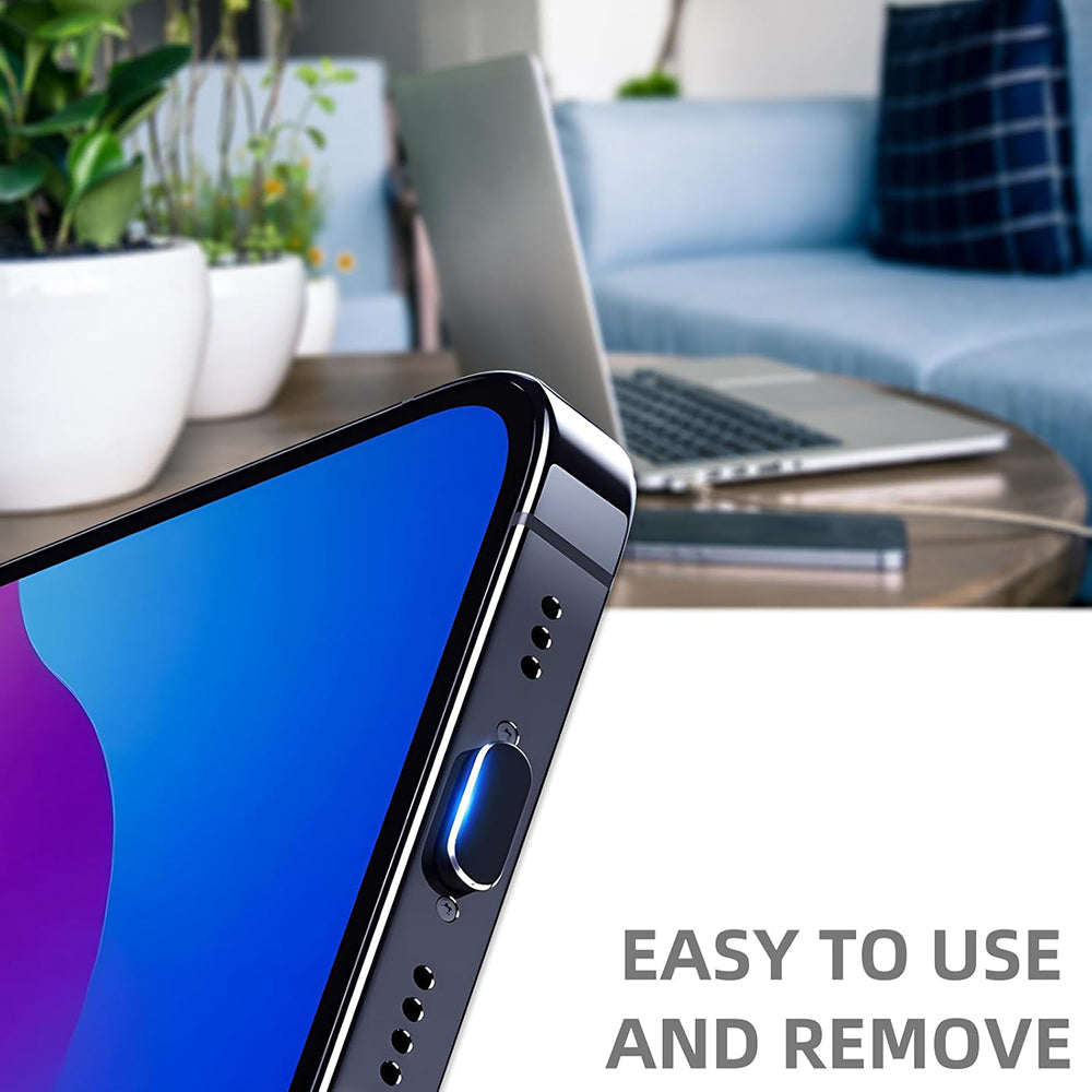Βύσμα Αντισκονικό Θύρας Τηλεφώνου Techsuit AD1, USB-C, Σετ 4 τεμαχίων, Μαύρο