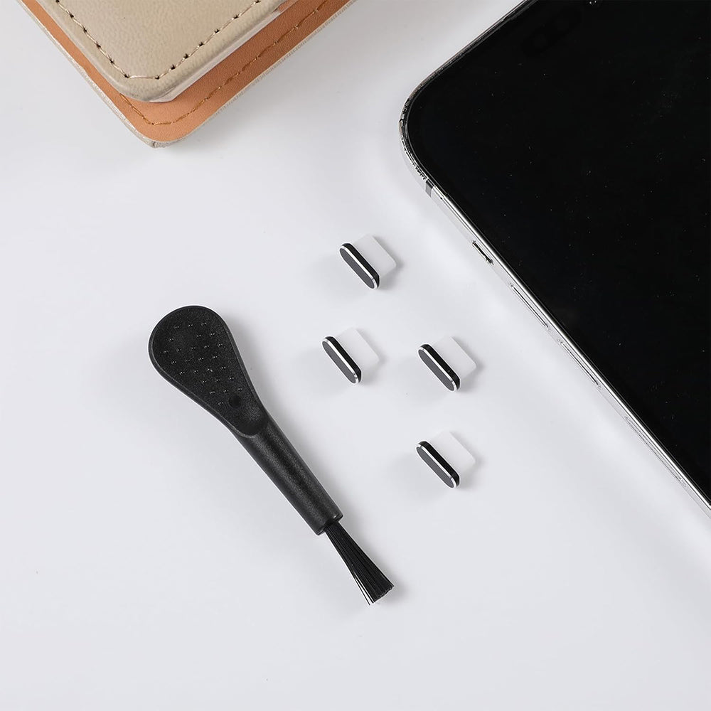 Βύσμα Αντισκονικό Θύρας Τηλεφώνου Techsuit AD1, USB-C, Σετ 4 τεμαχίων, Μαύρο