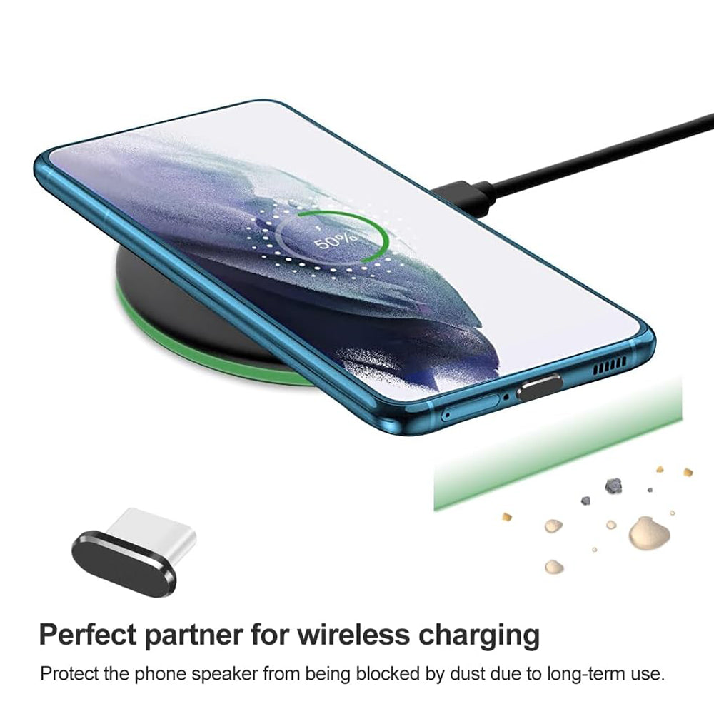 Βύσμα Αντισκονικό Θύρας Τηλεφώνου Techsuit AD1, USB-C, Σετ 4 τεμαχίων, Μαύρο