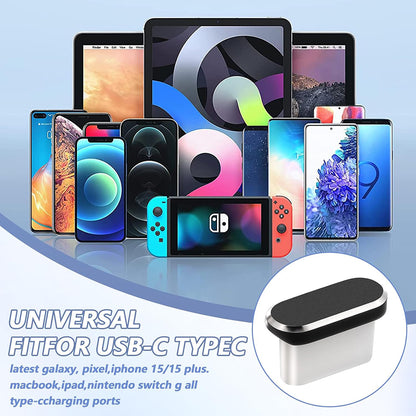 Βύσμα Αντισκονικό Θύρας Τηλεφώνου Techsuit AD1, USB-C, Σετ 4 τεμαχίων, Μαύρο