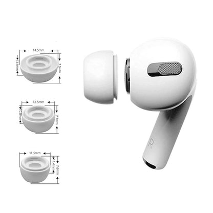 Techsuit ET1 Ear Tips for Apple AirPods Pro Series, Set of 3 Pieces, White