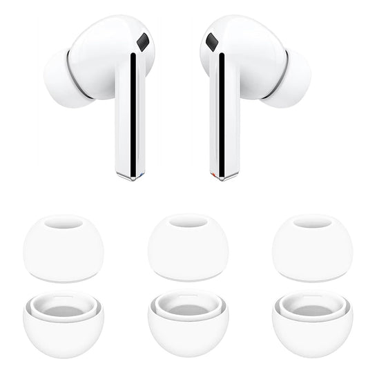 Προστατευτικά Techsuit ET3 για Samsung Galaxy Buds3 Pro, Μεγέθη S / M / L, Λευκά