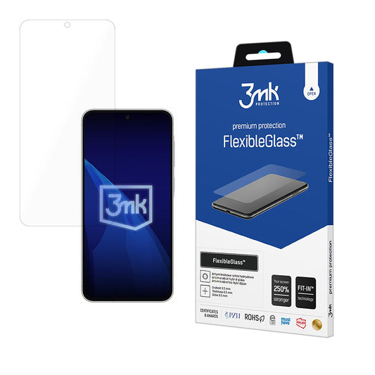 Προστατευτική μεμβράνη οθόνης 3MK FlexibleGlass για Samsung Galaxy A57 5G, Ευέλικτο Γυαλί, Πλήρης Κόλλα