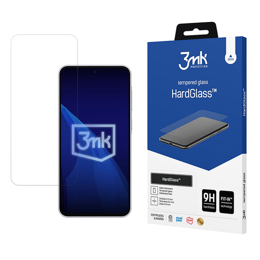 Προστατευτική μεμβράνη οθόνης 3MK HardGlass για Samsung Galaxy A37 5G, Ασφαλισμένο γυαλί, Πλήρης κόλλα