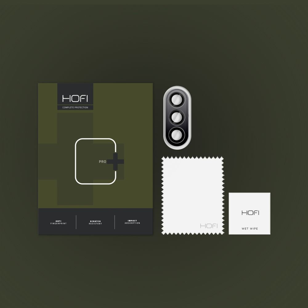 Προστατευτική μεμβράνη για πίσω κάμερα HOFI CamRing PRO+ για Samsung Galaxy S25+ S936, Ασφαλισμένο γυαλί, Μαύρο