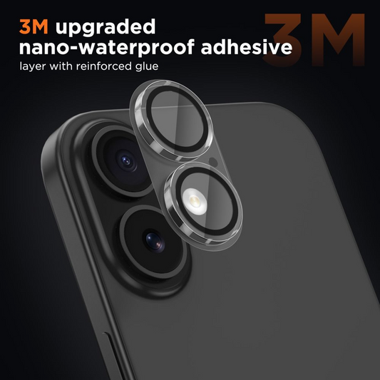Προστατευτική Μεμβράνη Κάμερας Πίσω Tech-Protect CamFull Fit+ για Apple iPhone 17, Ενισχυμένο Γυαλί, Ματ Διαφανές